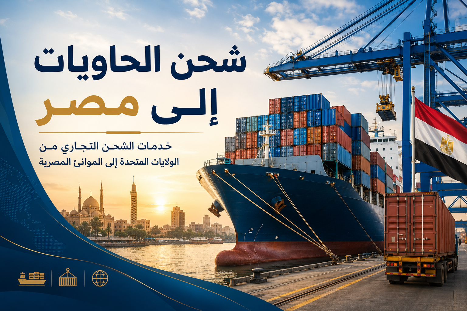 شحن الحاويات إلى مصر من الولايات المتحدة