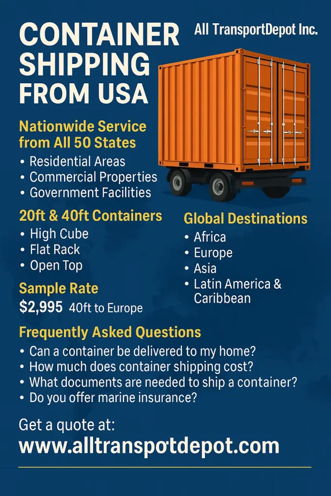 Container Shipping Companies from USA 