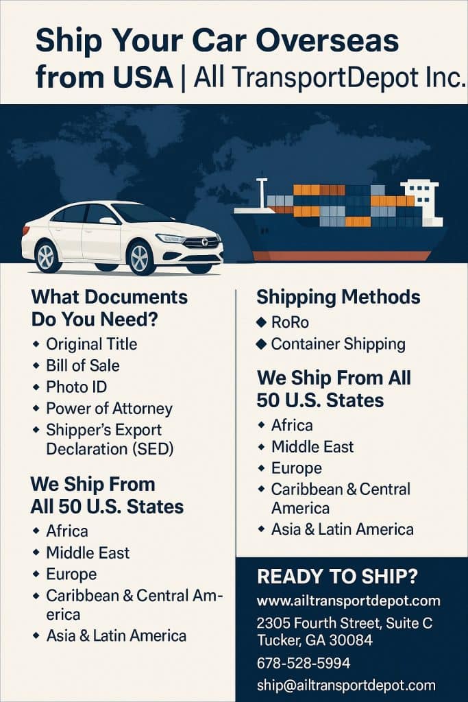 Ship Your Car Overseas from USA 