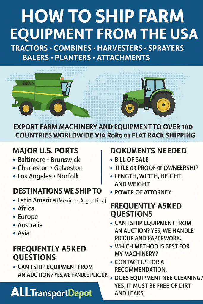 How to Ship Farm Equipment from the USA 