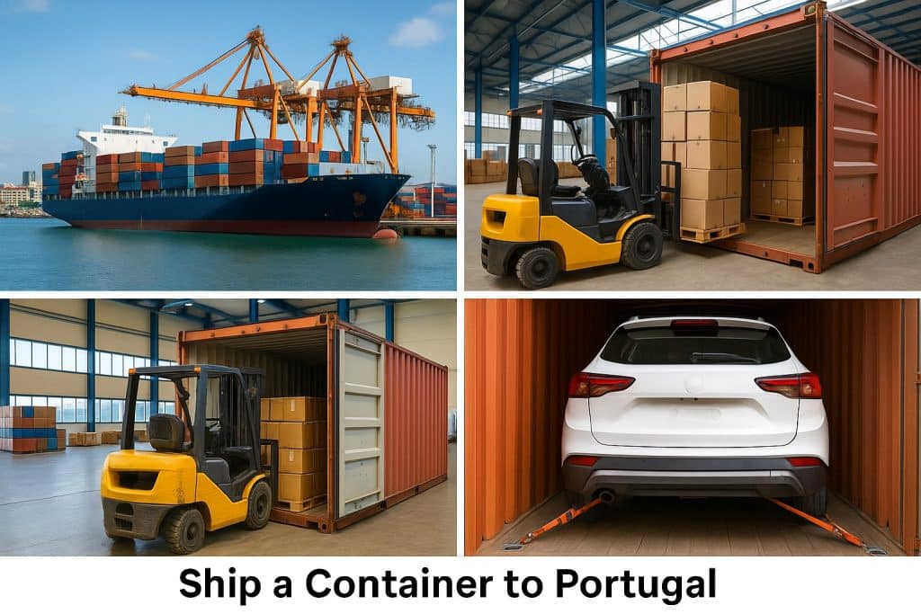 ship container to portugal