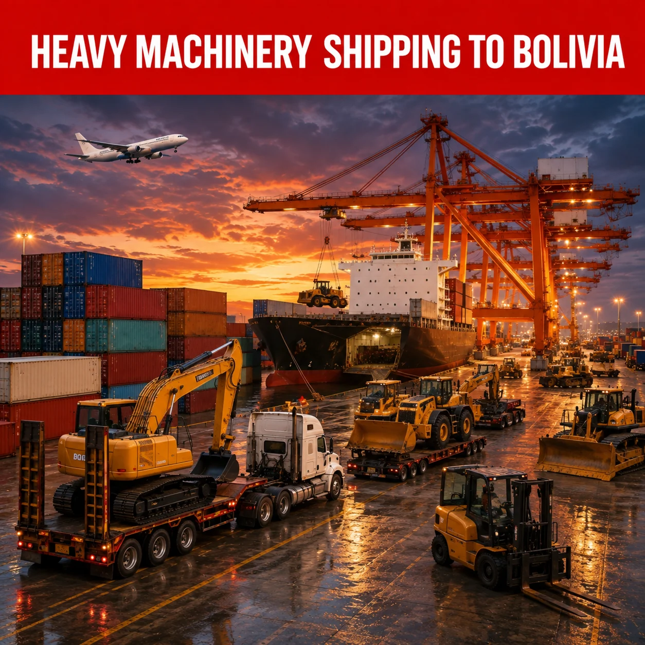 Heavy Machinery Shipping to Bolivia